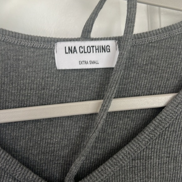 LNA Malika Ruched Front Rib Top - Picture 3 of 4